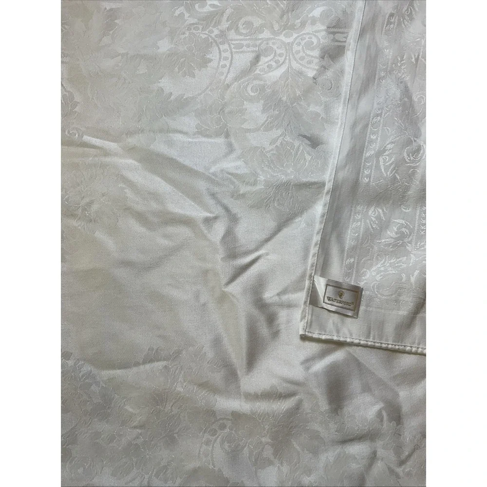 Waterford Tablecloth Ivory Cotton Poly Damask 6
